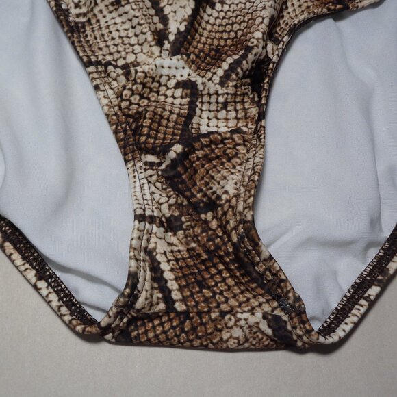 Antonio Melani Size Large / TWIST PANT / Sand / Snake Print / New Bikini Bottom - Picture 5 of 15